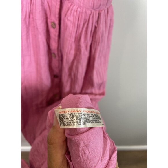 Free People Endless Summer Bon Bon Bon Midi Dress Size Small Pink Boho Long - Picture 3 of 10
